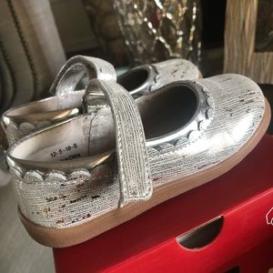 Sz 10 See Kai Run Silver Mary Janes